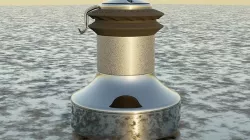 Sailboat deck winch - Lewmar 46ST 3D model