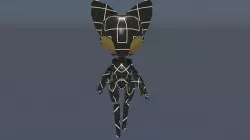 Sci-Fi Futuristic Cat Robot Model Rigged Animated  Low-poly 3D model
