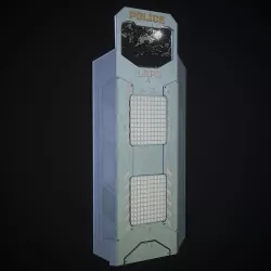 Sci-fi police shield Low-poly 3D model