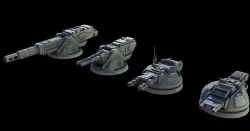 Sci-Fi Turret and Gun Pack Middle Battery 3D model