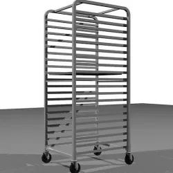 Sheet Tray Rack With Trays - Restaurant Style 3D model