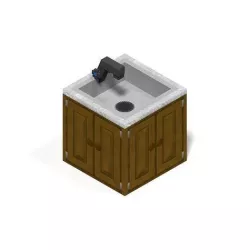 Sink with a faucet JSON Model Low-poly 3D model