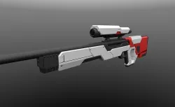 Sniper Rifle Low-poly 3D model