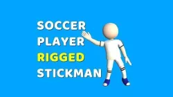 Soccer-Football Player - Simple Low Poly Stickman Character Low-poly 3D model