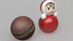Soviet   toy tumbler doll ball 3D model