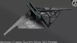 Star Trek Deimos-Class Synth Ship Low-poly 3D model