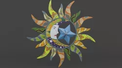 Sun Moon Wall Decoration 3D model