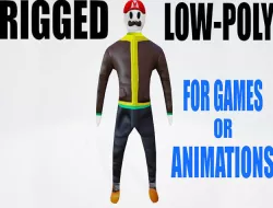 Super Mario Inspired Low-Poly Character Low-poly 3D model
