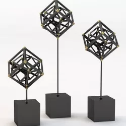 Tilted Cube Sculptures by DwellStudio 3D model