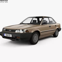 Toyota Corolla sedan 1987 3D model