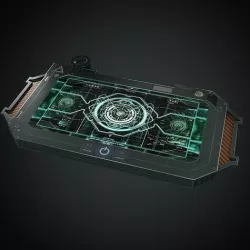 TP-14S78 futuristic tablet computer Low-poly 3D model