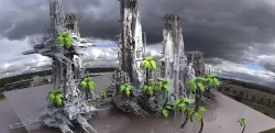 Tribal Island beach Towers Kit bash 4 3D model