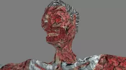 Undead human skeleton 3D model