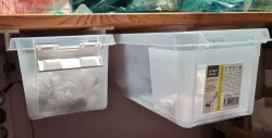 Under shelf box mount