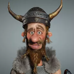 Viking  High quality character full Rigged and Animated 3D model 3D model
