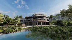 villa-Modern duplex villa -Modern house Low-poly 3D model