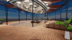 VR Space Mountain View Launge Low-poly 3D model