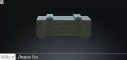 Weapon Army Box with ammunition Low-poly 3D model