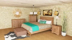 Western Bedroom Style 3D model