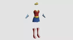 Wonder Woman Outfit 06 Common - Character Design Fashion Low-poly 3D model