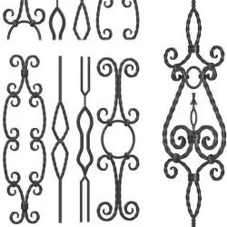 Wrought iron panel No 08 3D model