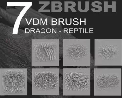 ZBRUSH VDM PACK REPTILE DRAGON 3D model