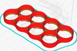 21700 hex cell holder - remix