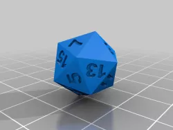 D20 blank 1 and 20