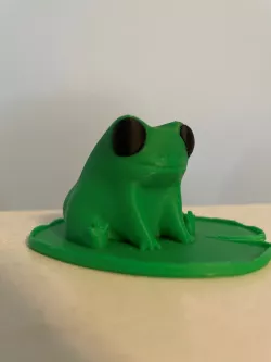 Fred the Frog butt thicc and on a lillypad