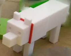Minecraft Wolf With Collar