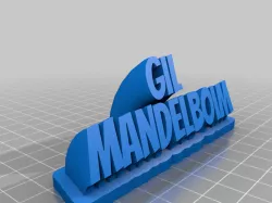 My Customized Sweeping 2-line name plate (text)
