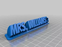 My Customized Sweeping 2-line name plate (text)