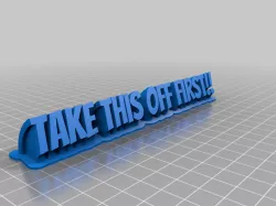 My Customized Sweeping 2-line name plate (text)
