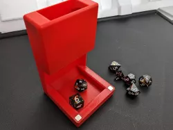 Parametric Portable Magnetic Dice Tower and Storage