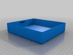 Raaco 55 Storage container with label - flat bottom