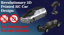 "Revolutionary 3D Printed RC Car Design - No Bearings or Screws Needed! (Free STL) Featuring the Subaru Outback"