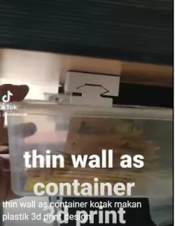 thin wall as drawer container below desk