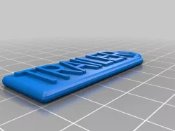 TRAILER Rounded Simple Name Fob