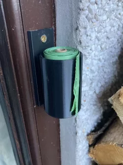 Wall mounted Dog poop bag holder with bracket for screw fixing