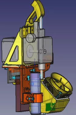 X5SA Tronxy - Direct drive Extruder mount (Stock parts) - 1 for 2 fan Hotend / Heatbed cooling