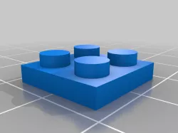 Lego brick 2x2 flat