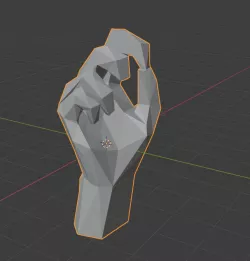Low-Poly Hand Sculpture