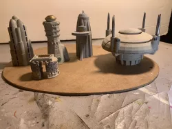 Miniature Star Wars Coruscant Structures with Senate Set 1