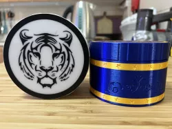 Water Resistant Dust Proof Screw Lid Container With A Tiger Portrait MMU