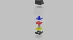 Clicky working keyboard-like electronic momentary switch