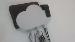 Cloud shaped key holder shelf