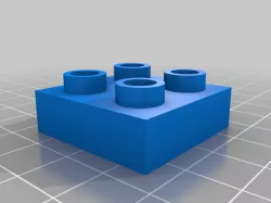 duplo compatible half height 2x2 brick