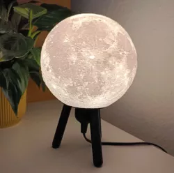 Hybrid Hanging/Desk Moon Lamp