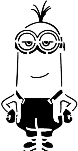 Minion Kevin stencil 2