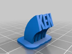 My Customized Sweeping 2-line name plate (text)